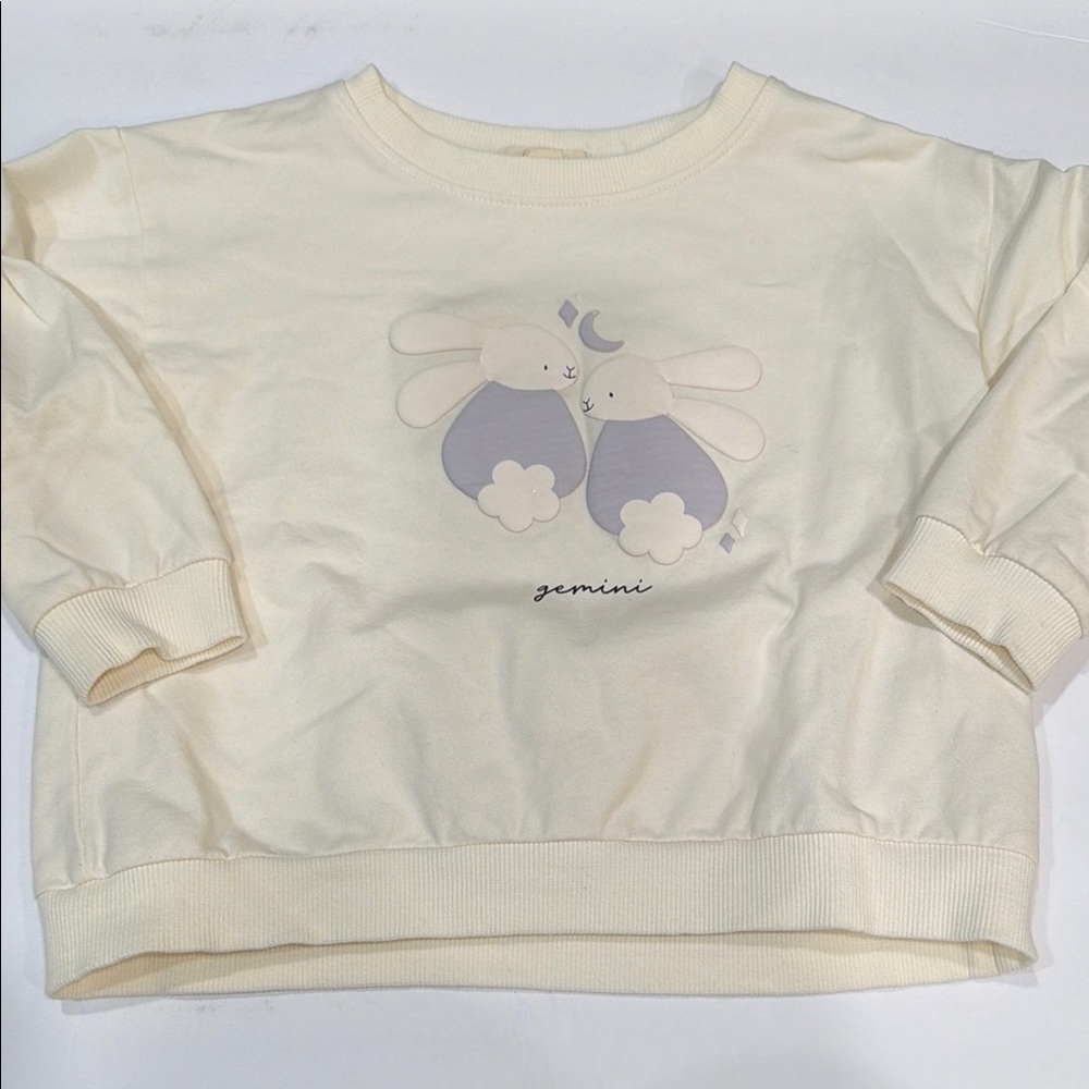 Atlas Grey Cream Gemini Sweatshirt size 2-3T